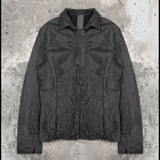 Carpe Diem Wrinked Leather Shirt