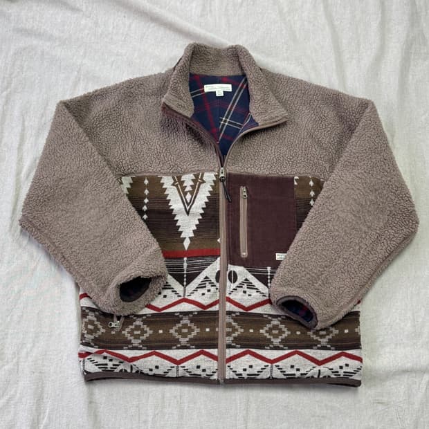 후아유 에스닉 나바호 후리스 점퍼 L