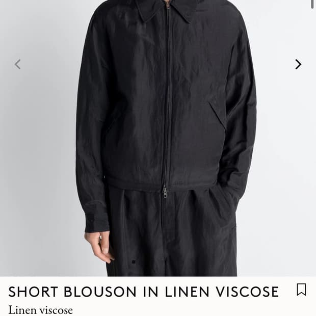 (46) 26ss 르메르 숏 블루종 비스코스&린넨