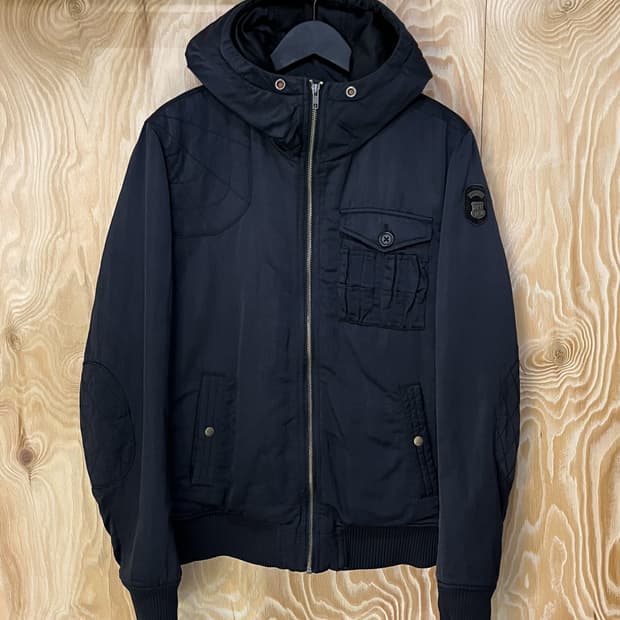 디젤 밀 포켓 나일론 후드 자켓