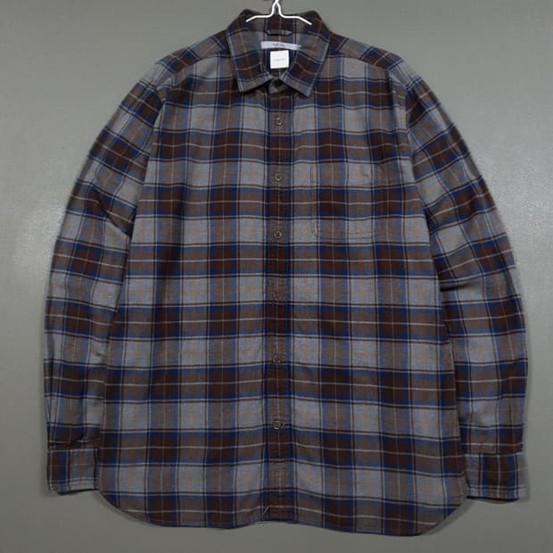 코오롱 시리즈 신형 20FW 멜란지 믹스 멀티 체크 셔츠 남방 XL