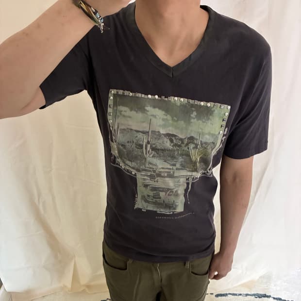 Diesel Graphic Print V-neck T-shirt