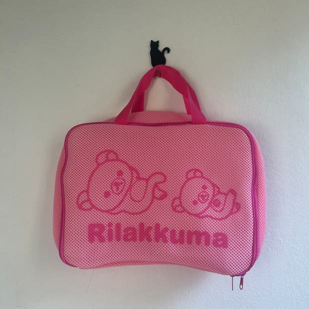 리락쿠마 메쉬백 