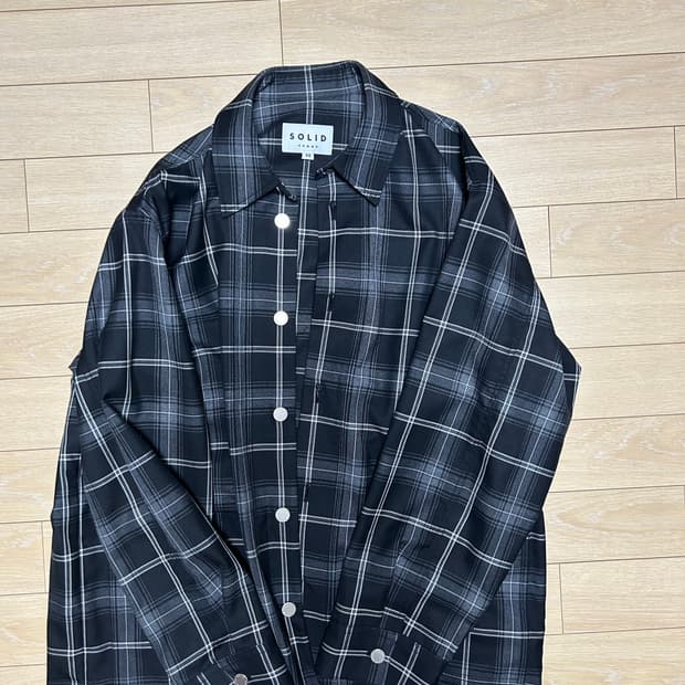 솔리드옴므 체크 셔츠