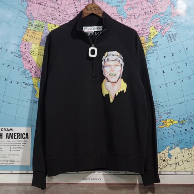 JW앤더슨 럭비 하프집업 스웻셔츠