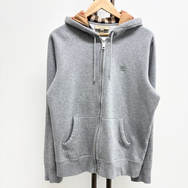 [L]버버리 체크 후드집업