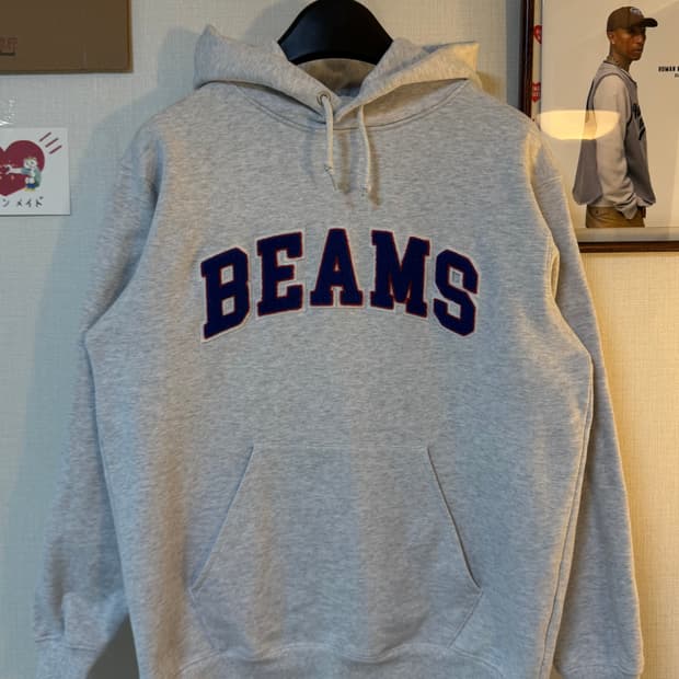 (M)BEAMS 빔즈 베이직 후드티 에쉬 그레이