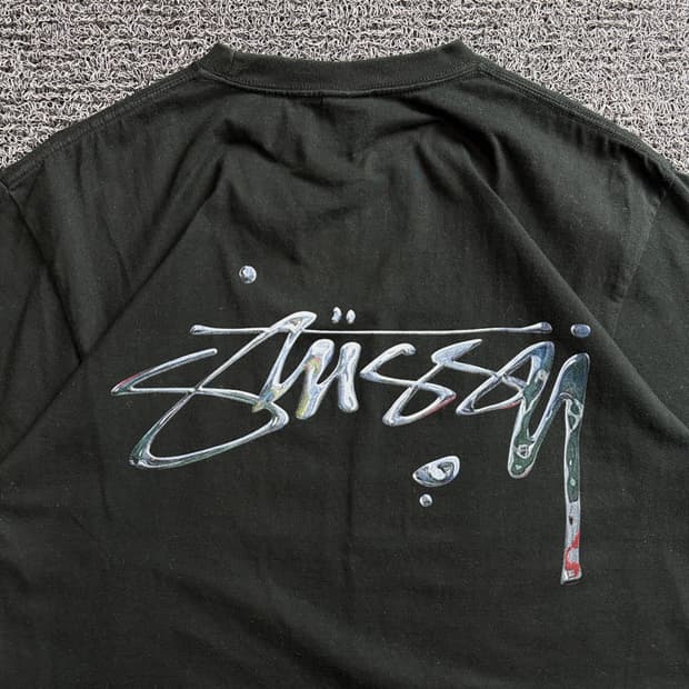 스투시 머큐리 빅로고 반팔티 블랙 3471