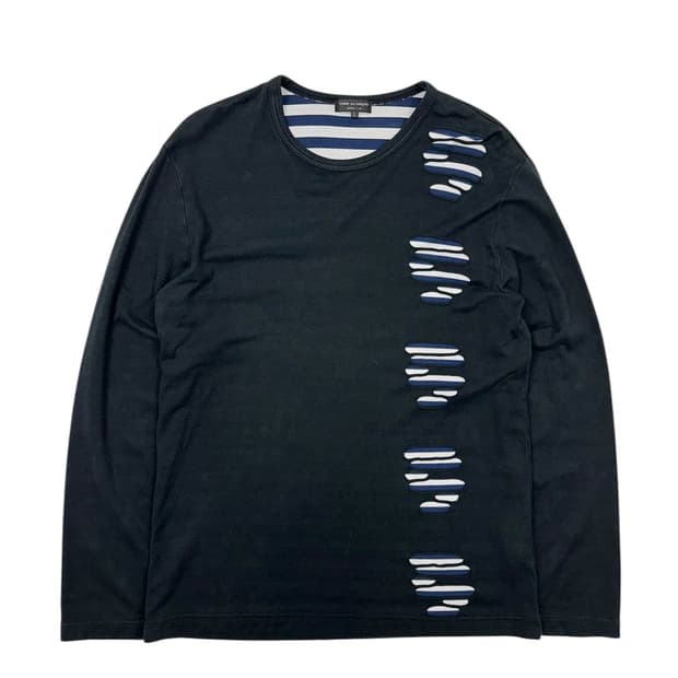 꼼데가르송 옴므 컷아웃 롱슬리브 티셔츠