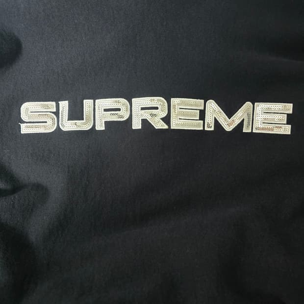 Supreme Sequin Logo Hooded Sweatshirt