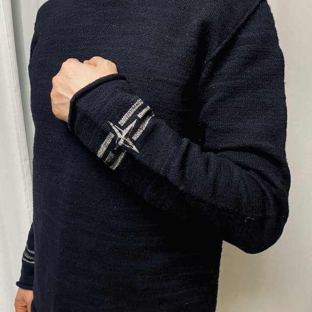 스톤아일랜드 블랙 터틀넥 스웨터 105 XL