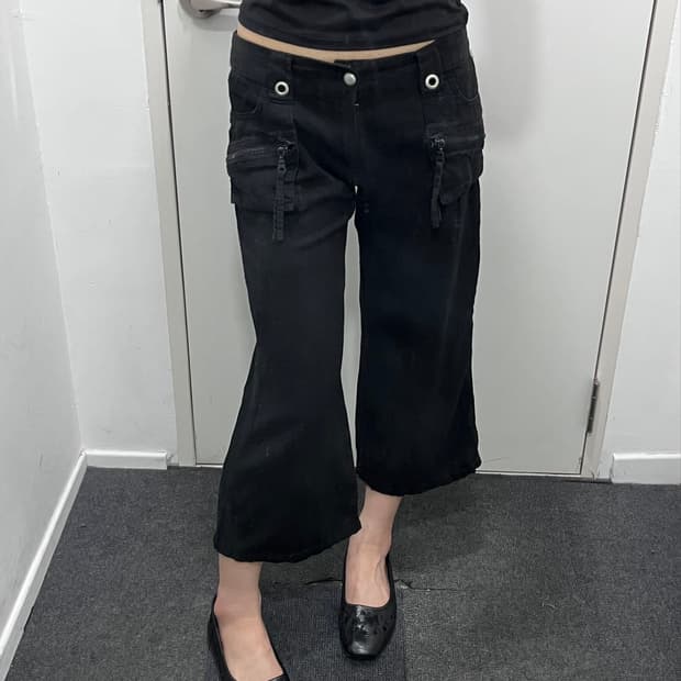 와이드 카프리 부츠컷 팬츠 바지