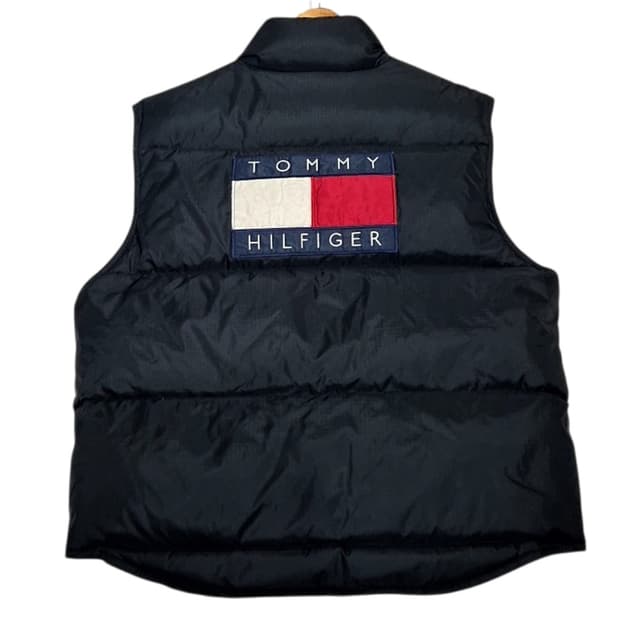 타미힐피거 어센틱 기어 빅로고 패딩 조끼