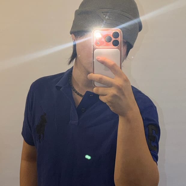 폴로 빈티지 블루 pk티