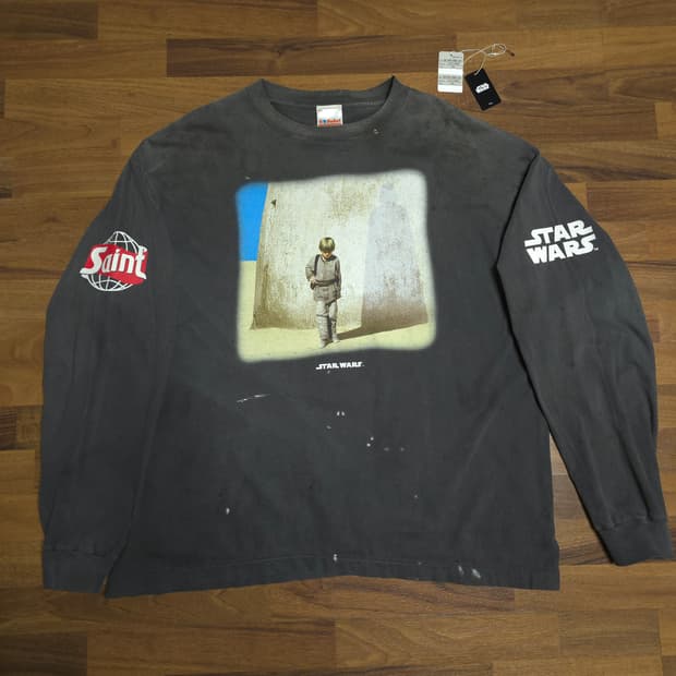 [2XL]세인트미카엘x스타워즈 롱슬리브 블랙