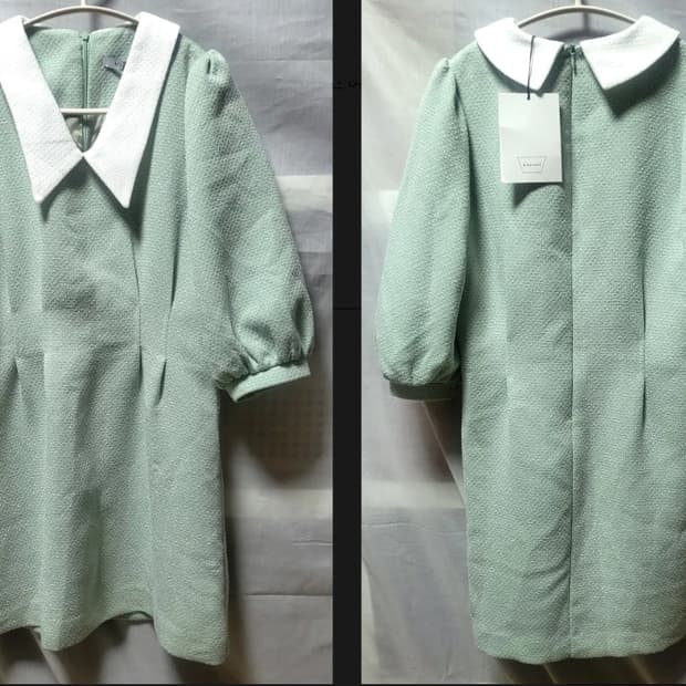 바이바이섭 민트 트위드 미니원피스