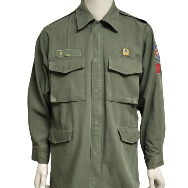 육군 구형 35사단 병장 민무늬 야전상의 전투복 상의 자켓 (L)