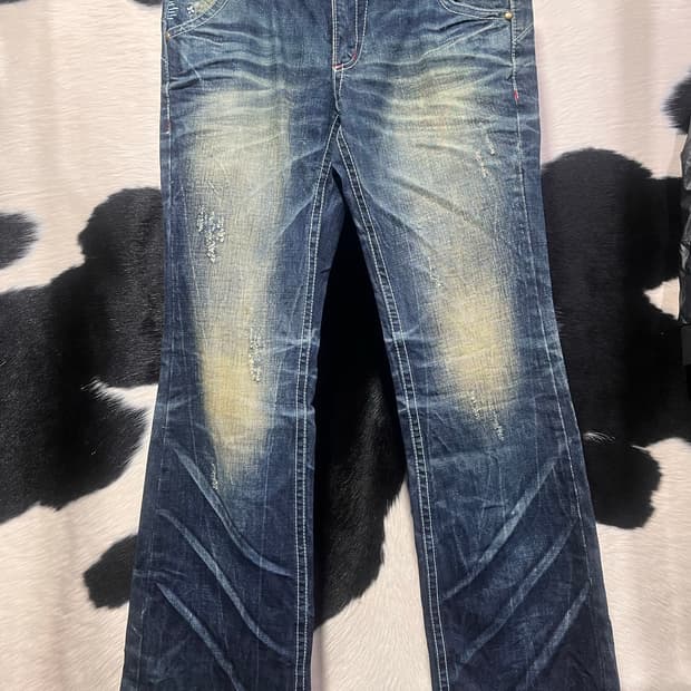 Lolta Jeans 자수 포인트 데님팬츠