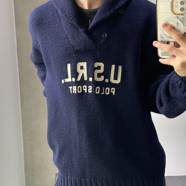 폴로스포츠 90s USRL 숄카라 니트