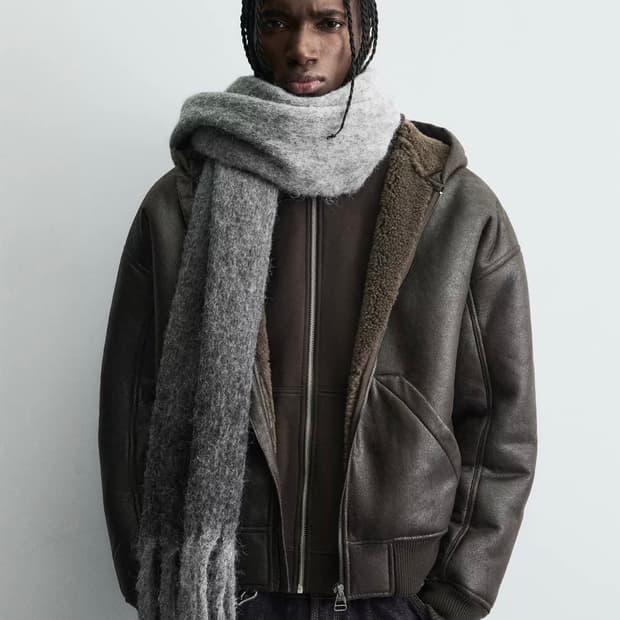 (새상품.남녀공용) 자라 울블랜드 브러쉬드 프린지 머플러