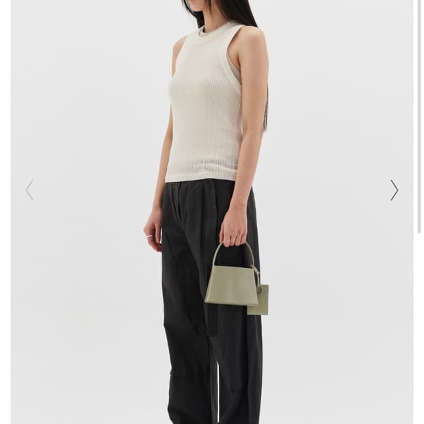 로우클래식 coating belted stitch pants