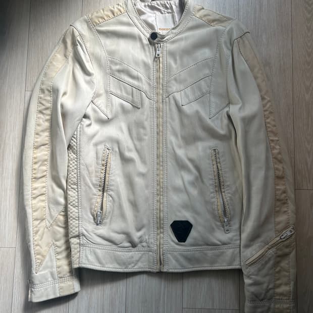 디젤 빈티지 램스킨 가죽 자켓