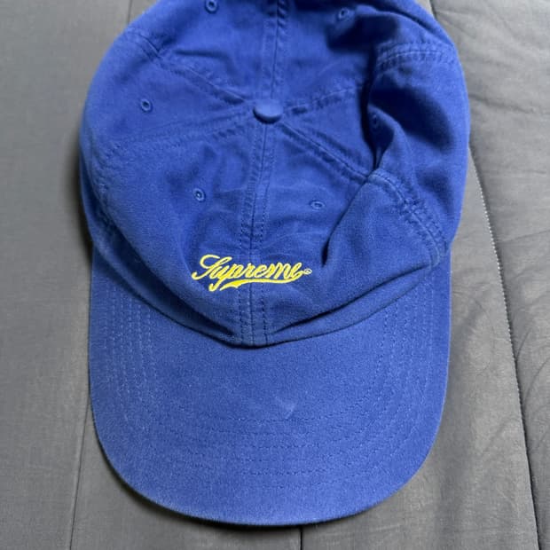 슈프림 라이트웨이트 몰스킨캡 블루