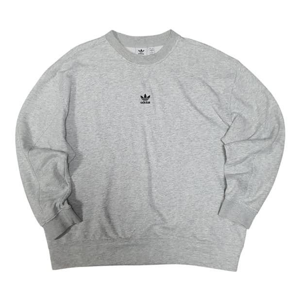 (바배) 아디다스 센터로고 그레이 맨투맨 