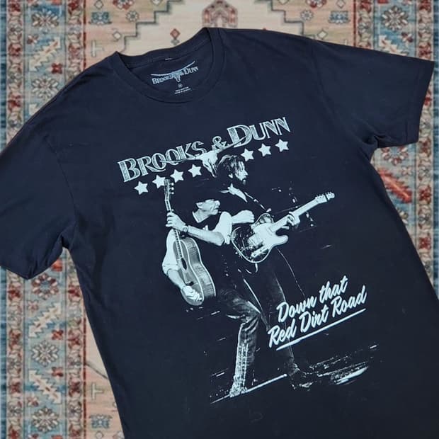 Brooks & Dunn 브룩스 앤 던 레트로 밴드 티셔츠 M