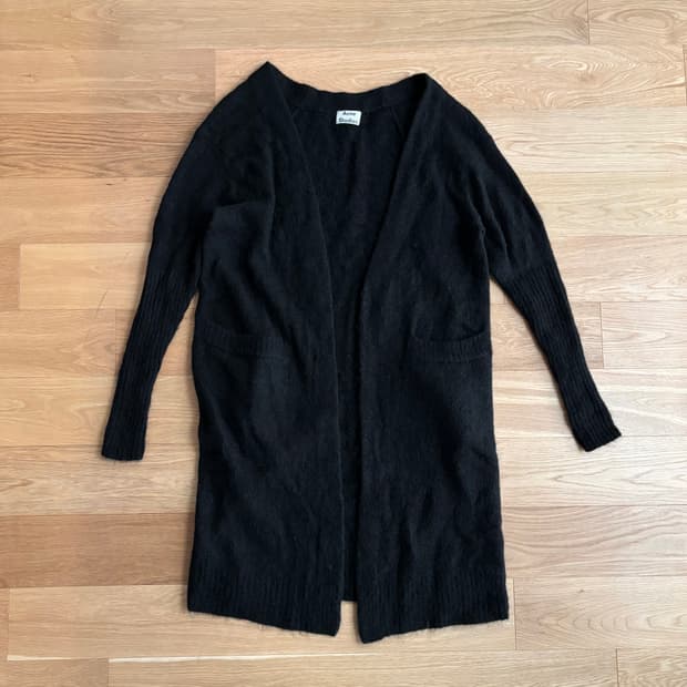 Acne Studios 아크네 모헤어 가디건 블랙 XXS