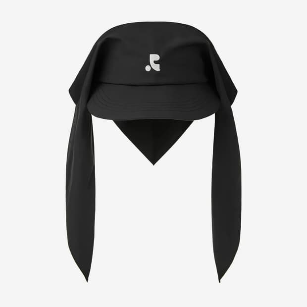 레스트앤레크레이션 LOGO SCARF CAP-BLACK