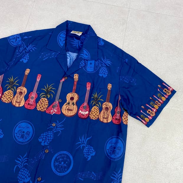 빈티지 하와이 메이드 패턴 하프 셔츠(105)