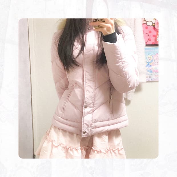 빈티지 딸기우유 핑크 패딩 히메갸루 로걀 라떼 리즈리사깔 헤이세이 페어리