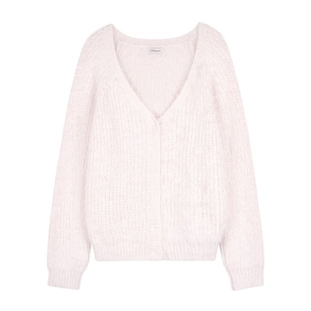 클리시어 슈가플럼 가디건 핑크