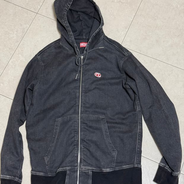 D Gir 트랙 데님 후드 집업 M