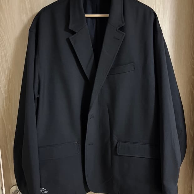 프레쉬서비스 24aw 오버사이즈 Wooly twill 자켓 블랙 L