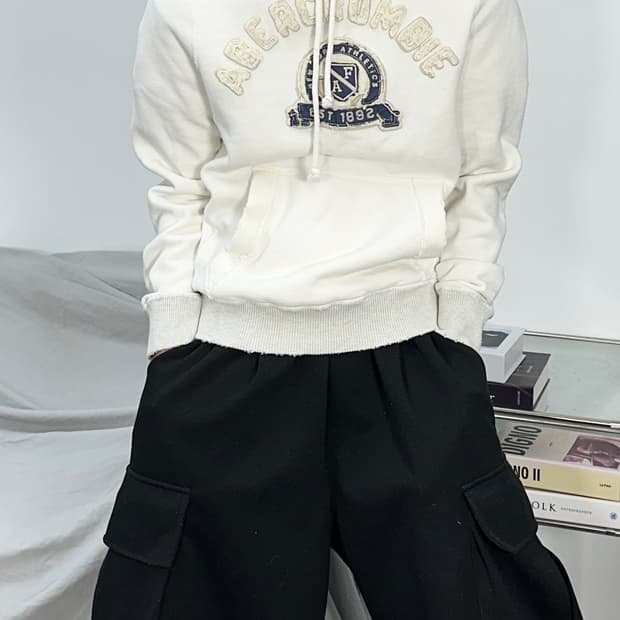 아베크롬비 y2k 데미지 기모 후드티