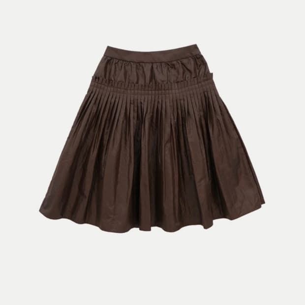 콜로신스 핀턱 미디 스커트 M