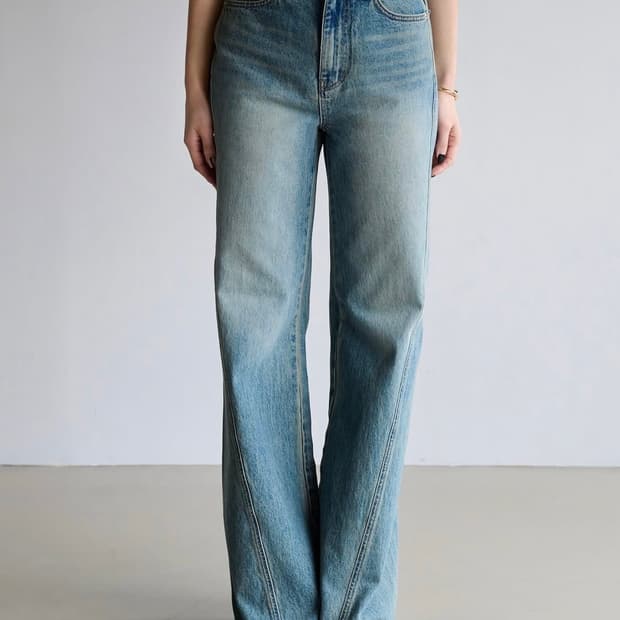 브론 울림 와이드 가이하라 커브드 데님 S