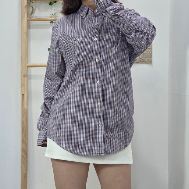 [프립]40/라코스테 잔체크 셔츠