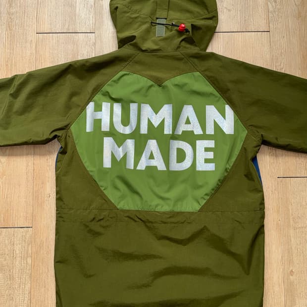 휴먼메이드 3-레이어 쉘 자켓 올리브 드랩