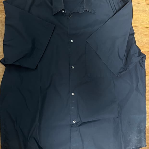 그라프페이퍼 Graphpaper 남색 반팔 셔츠