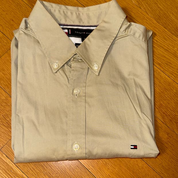 Tommy Hilfiger 베이지 클래식 셔츠 (M) 타미힐피거