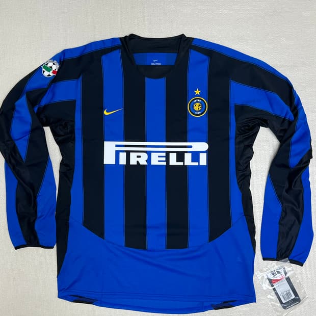 03/04 나이키 인터밀란 j.zanetti 마킹 롱슬리브져지 L사이즈