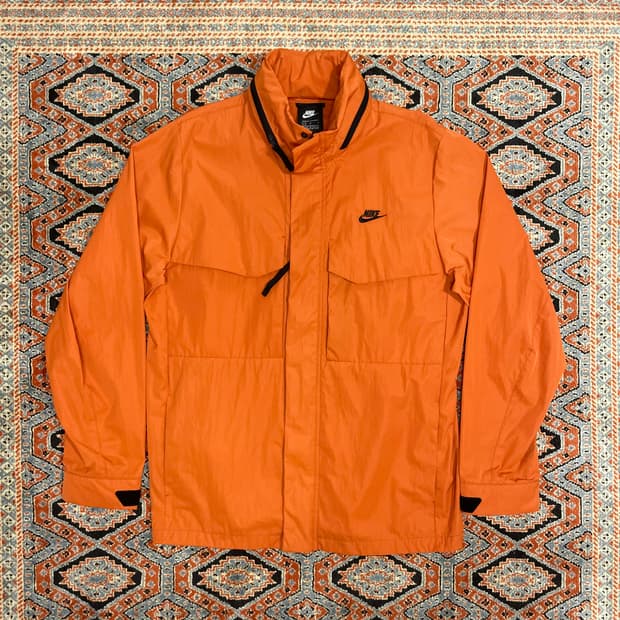 나이키 스펠로고 오렌지 바람막이 자켓 남성L