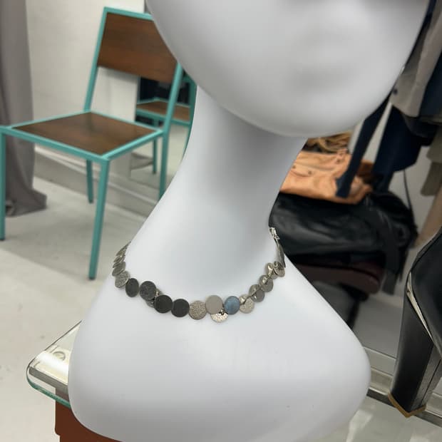 라운드실버 네클리스