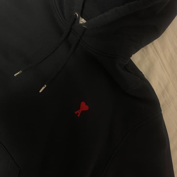 아미 스몰 하트 로고 후드티 s