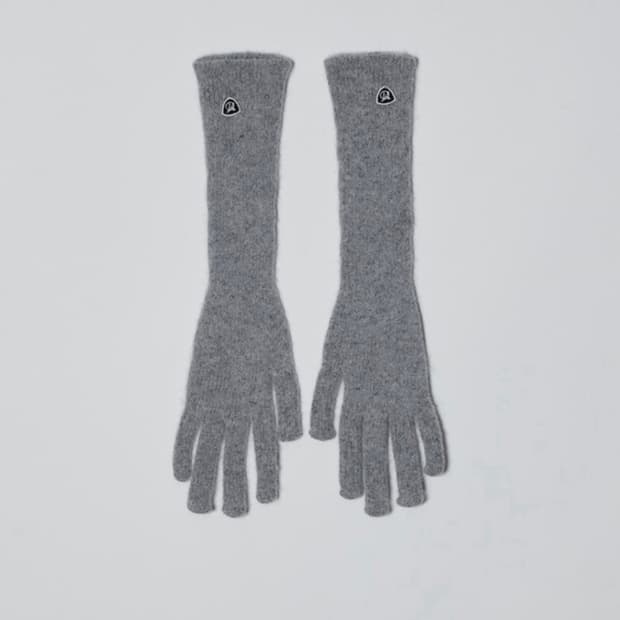 택O) 다이애그널 니트 롱 글러브 라이트 그레이 [다비치 강민경 착용]