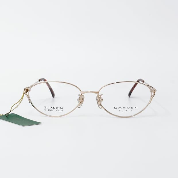 키지클럽 CARVEN 골드 메탈 오벌 데드스탁 빈티지안경