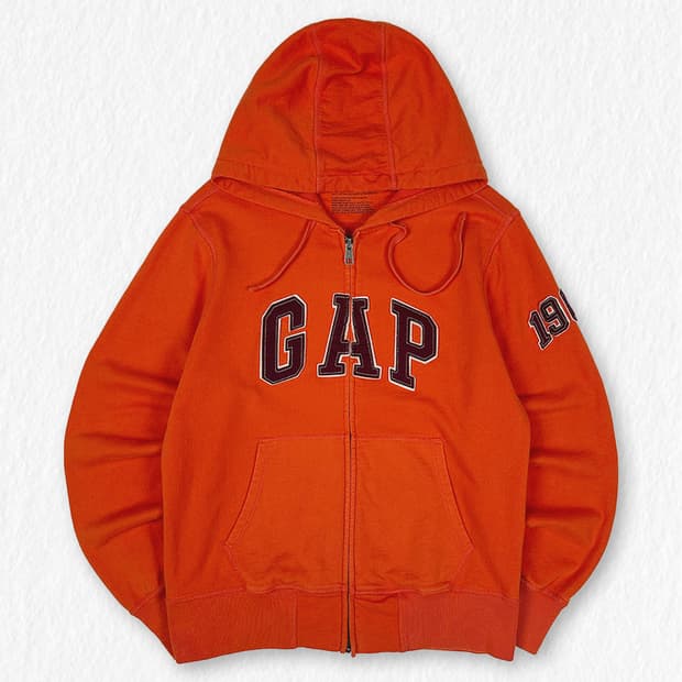 갭 후드집업 오렌지